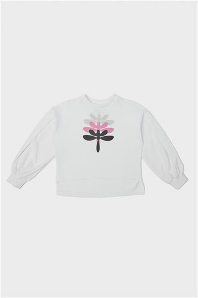 Tyess Kız Çocuk Beyaz Sweatshirt