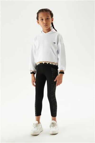 Tyess Kız Çocuk Beyaz Sweatshirt