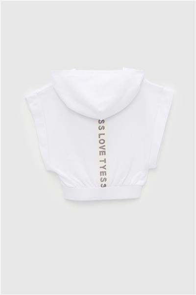 Tyess Kız Çocuk Beyaz Sweatshirt