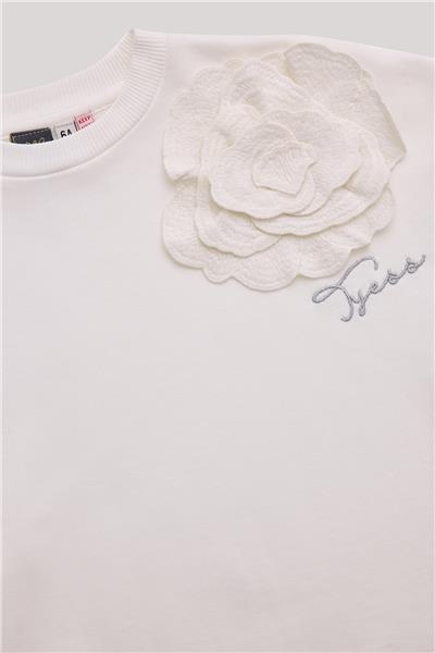 Tyess Kız Çocuk Beyaz Sweatshirt