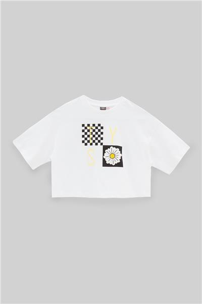 Tyess Kız Çocuk Beyaz T-Shirt