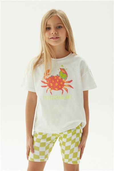 Tyess Kız Çocuk Beyaz T-Shirt