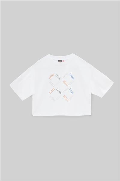 Tyess Kız Çocuk Beyaz T-Shirt