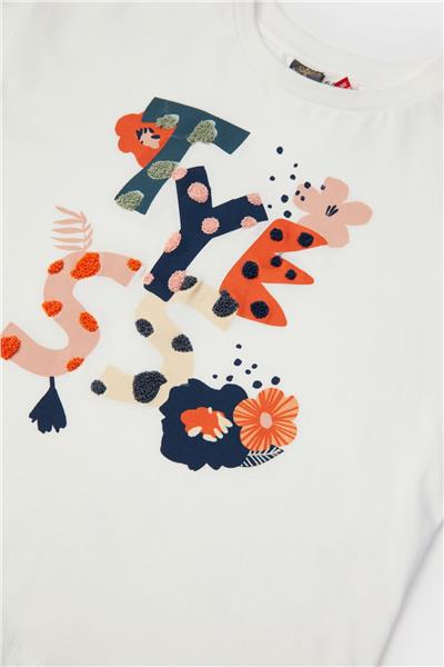 Tyess Kız Çocuk Beyaz T-Shirt