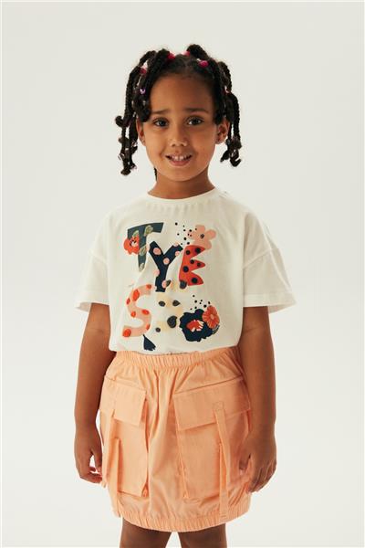 Tyess Kız Çocuk Beyaz T-Shirt