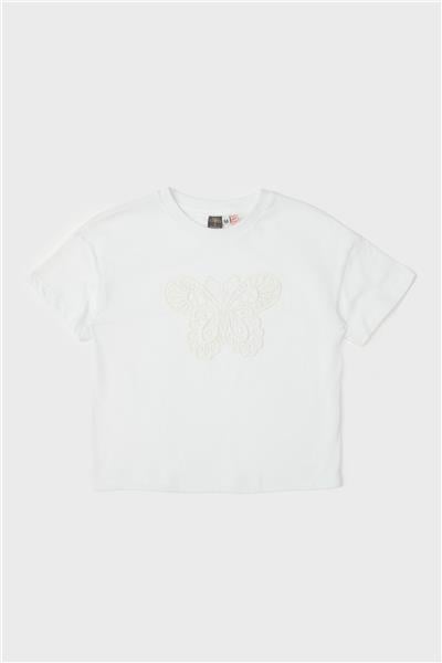 Tyess Kız Çocuk Beyaz T-Shirt