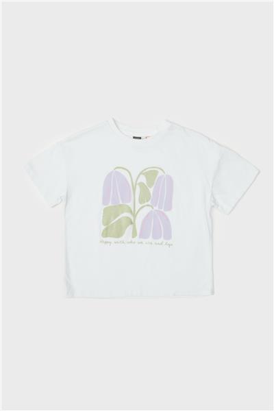 Tyess Kız Çocuk Beyaz T-Shirt