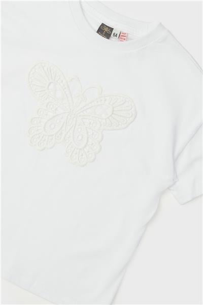 Tyess Kız Çocuk Beyaz T-Shirt