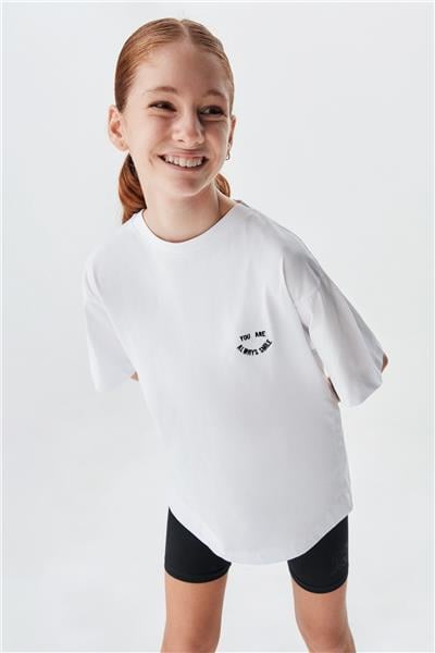 Tyess Kız Çocuk Beyaz T-Shirt
