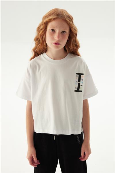 Tyess Kız Çocuk Beyaz T-Shirt