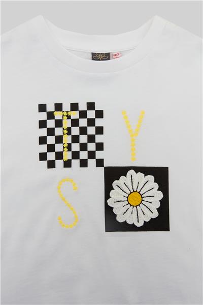 Tyess Kız Çocuk Beyaz T-Shirt