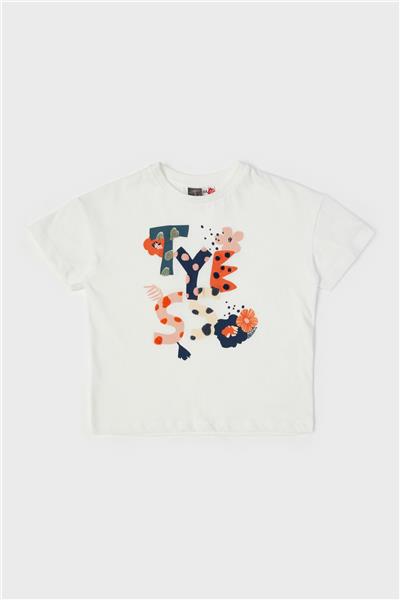Tyess Kız Çocuk Beyaz T-Shirt