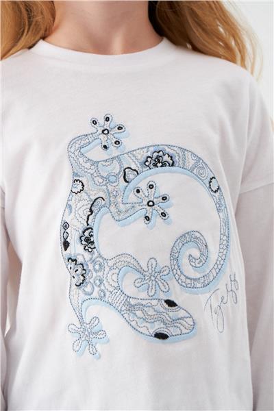 Tyess Kız Çocuk Beyaz T-Shirt