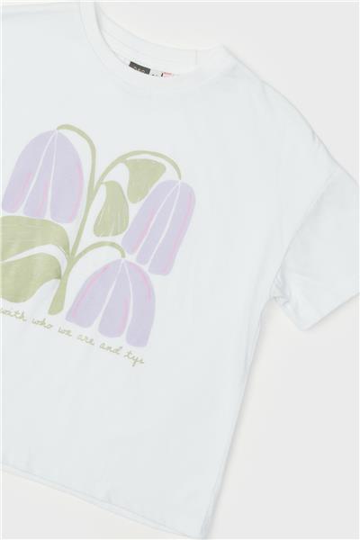 Tyess Kız Çocuk Beyaz T-Shirt