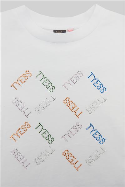 Tyess Kız Çocuk Beyaz T-Shirt
