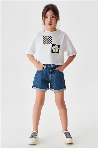 Tyess Kız Çocuk Beyaz T-Shirt