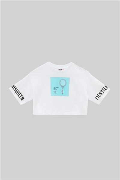 Tyess Kız Çocuk Beyaz T-Shirt