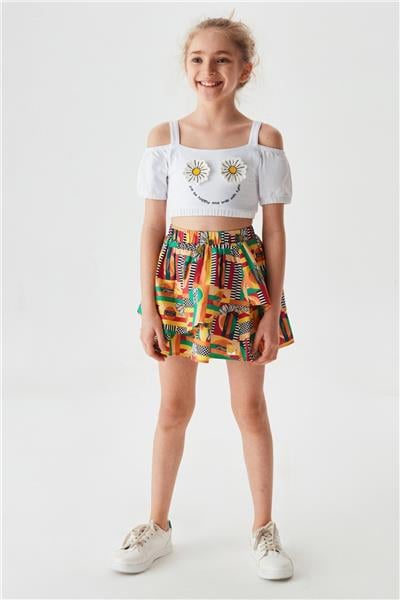Tyess Kız Çocuk Beyaz T-Shirt