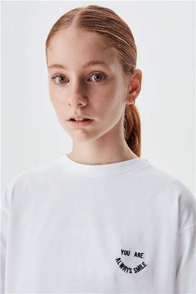 Tyess Kız Çocuk Beyaz T-Shirt