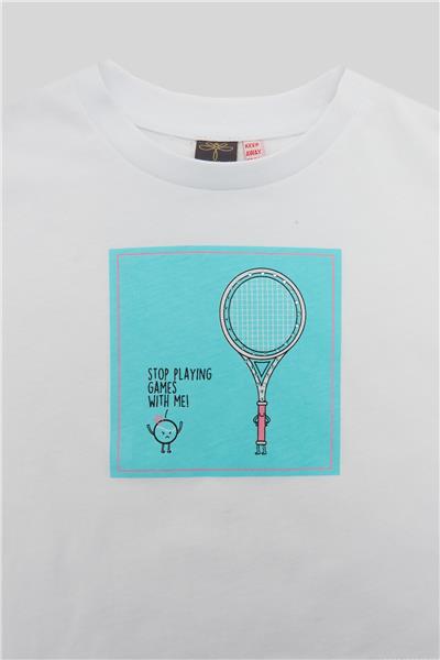 Tyess Kız Çocuk Beyaz T-Shirt
