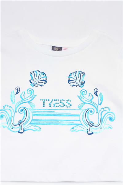 Tyess Kız Çocuk Beyaz T-Shirt