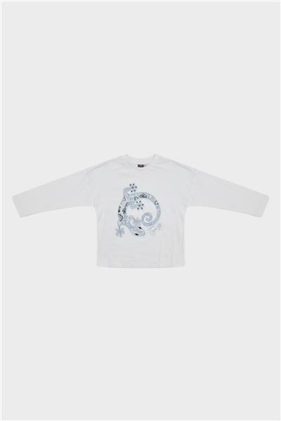 Tyess Kız Çocuk Beyaz T-Shirt
