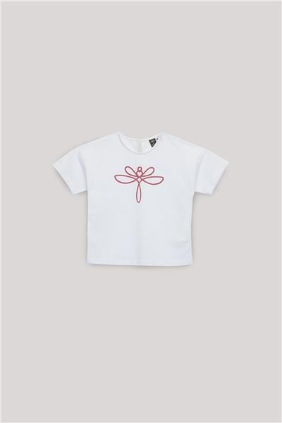 Tyess Kız Çocuk Beyaz Tshirt