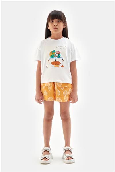 Tyess Kız Çocuk Beyaz Tshirt