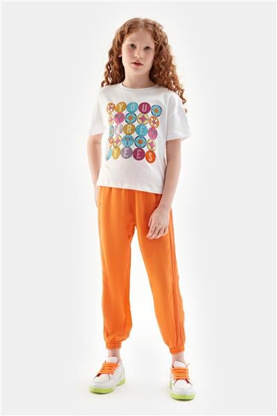 Tyess Kız Çocuk Beyaz Tshirt