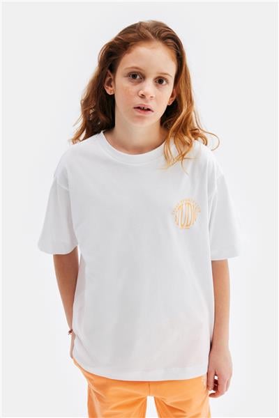 Tyess Kız Çocuk Beyaz Tshirt