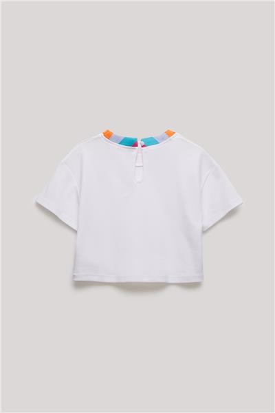 Tyess Kız Çocuk Beyaz Tshirt