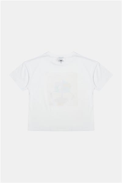 Tyess Kız Çocuk Beyaz Tshirt