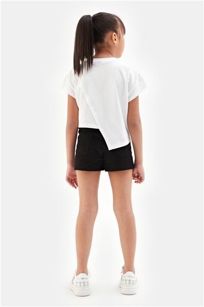 Tyess Kız Çocuk Beyaz Tshirt