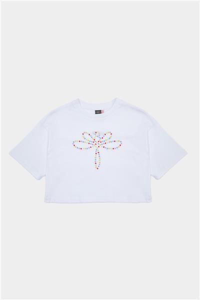 Tyess Kız Çocuk Beyaz Tshirt