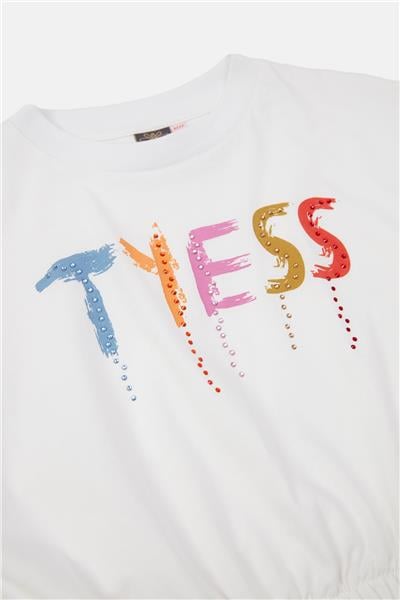 Tyess Kız Çocuk Beyaz Tshirt