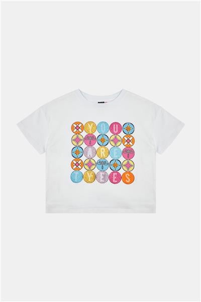 Tyess Kız Çocuk Beyaz Tshirt