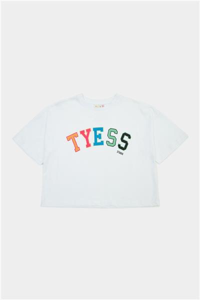 Tyess Kız Çocuk Beyaz Tshirt