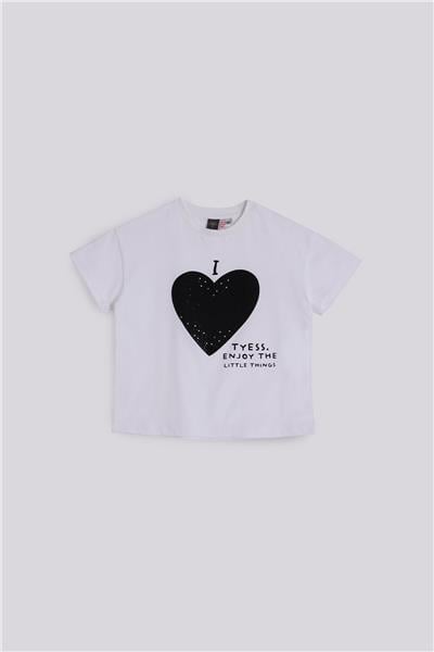 Tyess Kız Çocuk Beyaz TshirtTyess Kız Çocuk Beyaz Tshirt