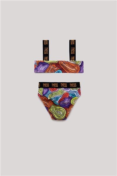 Tyess Kız Çocuk Desenli Bikini