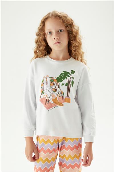 Tyess Kız Çocuk Desenli Pijama Takımı