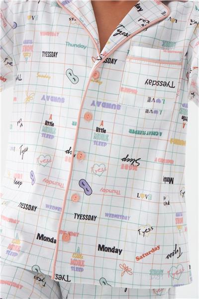 Tyess Kız Çocuk Desenli Pijama Takımı