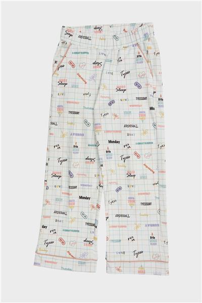 Tyess Kız Çocuk Desenli Pijama Takımı