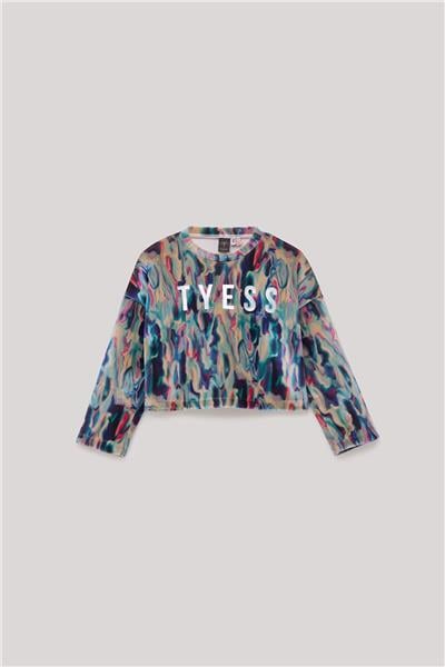Tyess Kız Çocuk Desenli Sweatshirt