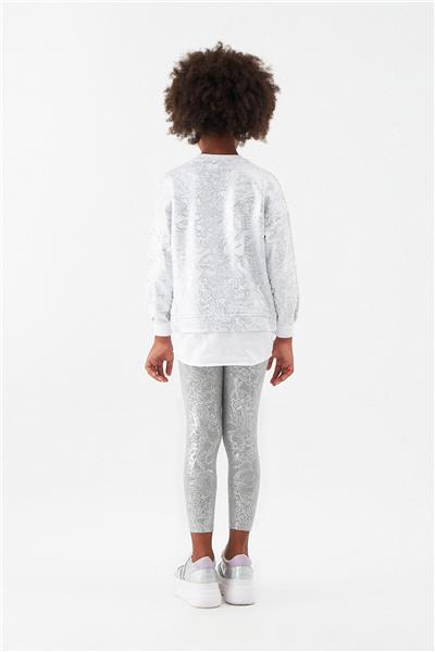 Tyess Kız Çocuk Desenli Sweatshirt