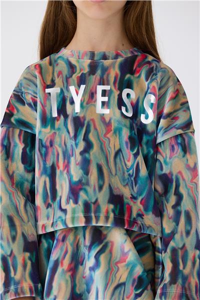 Tyess Kız Çocuk Desenli Sweatshirt