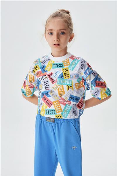 Tyess Kız Çocuk Desenli T-Shirt