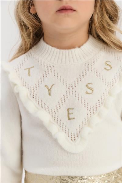 Tyess Girl Ecru SweaterTyess Girl Ecru Sweater