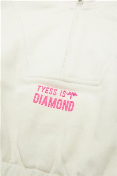Tyess Kız Çocuk Ekru Sweatshirt