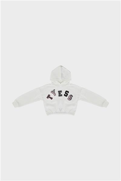 Tyess Kız Çocuk Ekru Sweatshirt