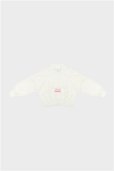 Tyess Kız Çocuk Ekru Sweatshirt
